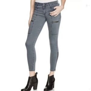 PISTOLA Topanga Skinny Gray Moto Zip Ankle Jeans